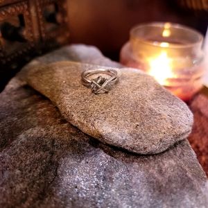 David Yurman White Topaz Cable Wrap Ring size 8.5